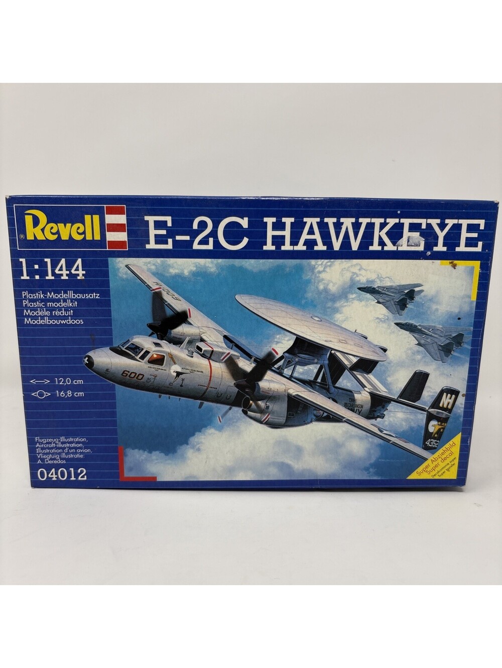 Revell E-2C Hawkeye 1/144 Scale Model # 4012 Open Flawed Box Complete